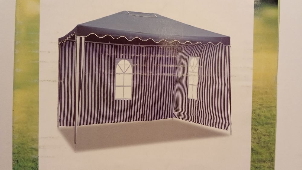 Pavilion, terasa/foisor 2x3 m, verde, cu ferestre