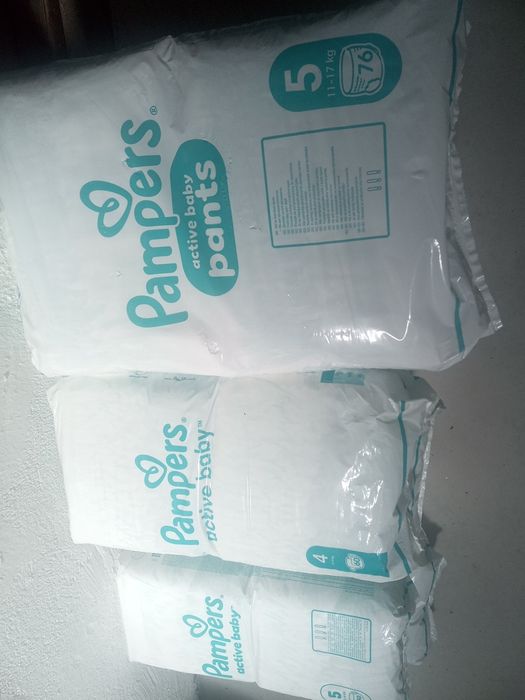 Pampers 4 и Pampers 5 active pants