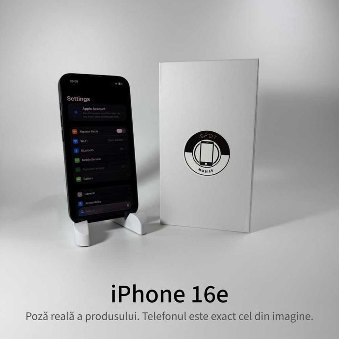 ispotmobile.ro iPhone 16e 128GB Black Garanție 2 ani