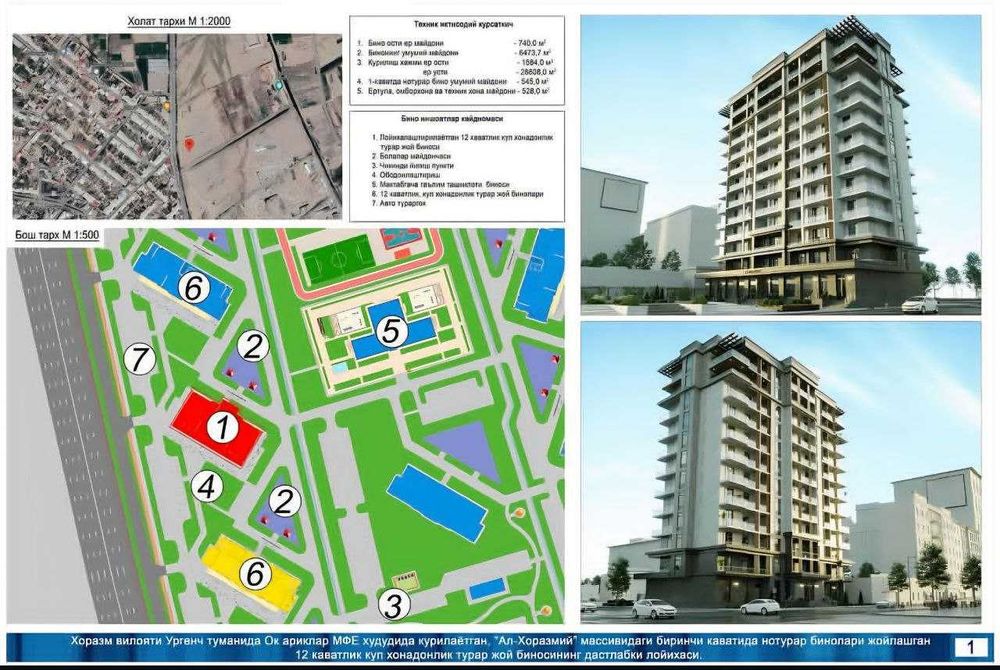 Урганч шахрида Ал-Хоразмий ситида 7-қаватда 2 хонали уй сотилади.