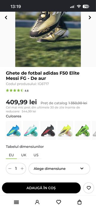 Ghete fotbal Adidas Messi F50
