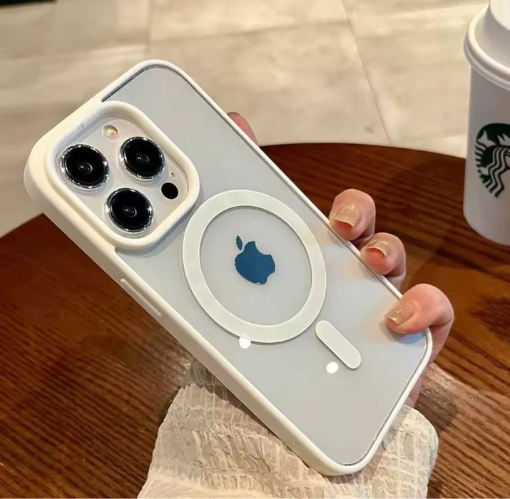 Iphone 16E 16 PRO PLUS PRO MAX Husa Magsafe Spate Clar Margine Silicon