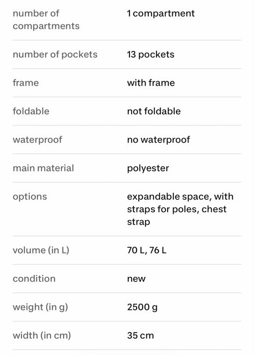 Rucsac trekking Forclaz