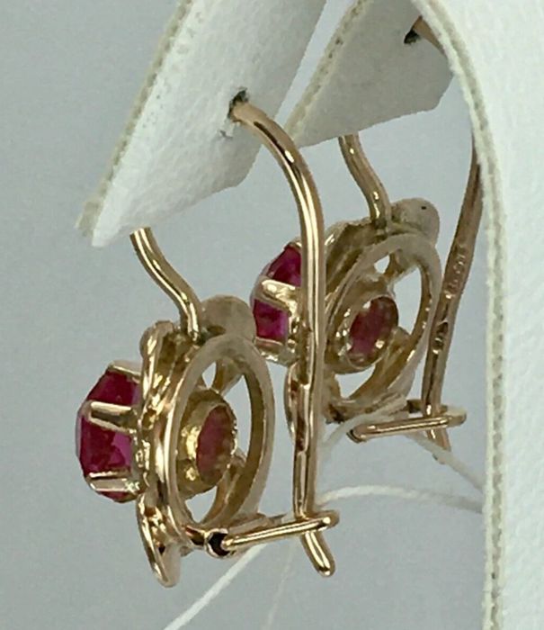 Советские серьги 583 пробы