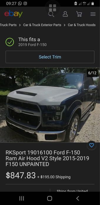 капот на фотрд F-150