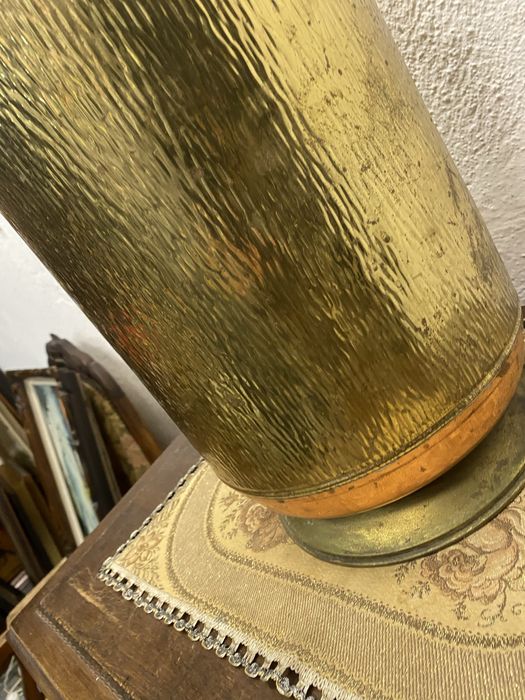 Огромна холандска кана от месинг и мед кош за чадъри ваза за сухи цвет