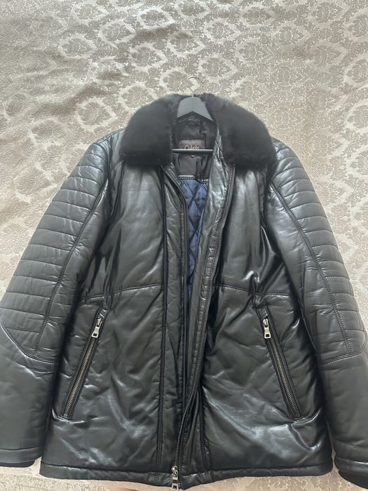 Зимняя куртка экокожа