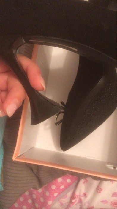 Туфли замшывые чёрные