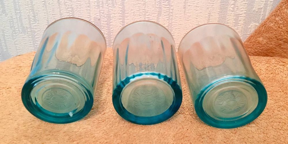 Стаканы гранёные цветные 1967 г цена за все!