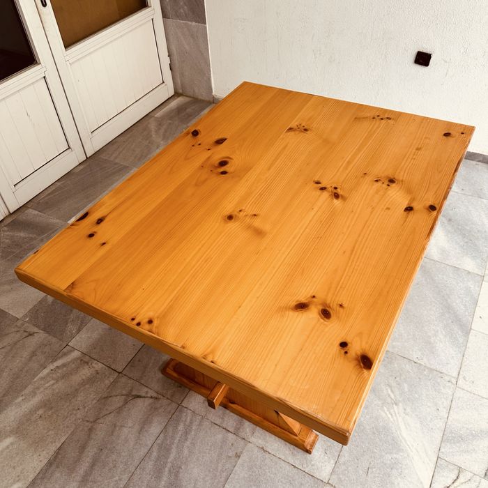 Италианска масивна трапезна маса от естествено дърво – Италия