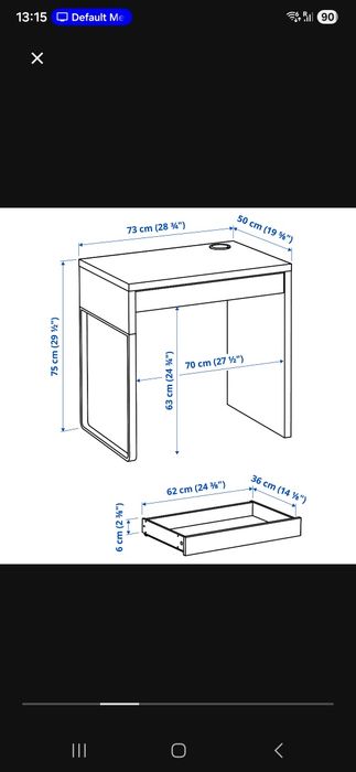 Vand birou dimensiuni 73x50x75