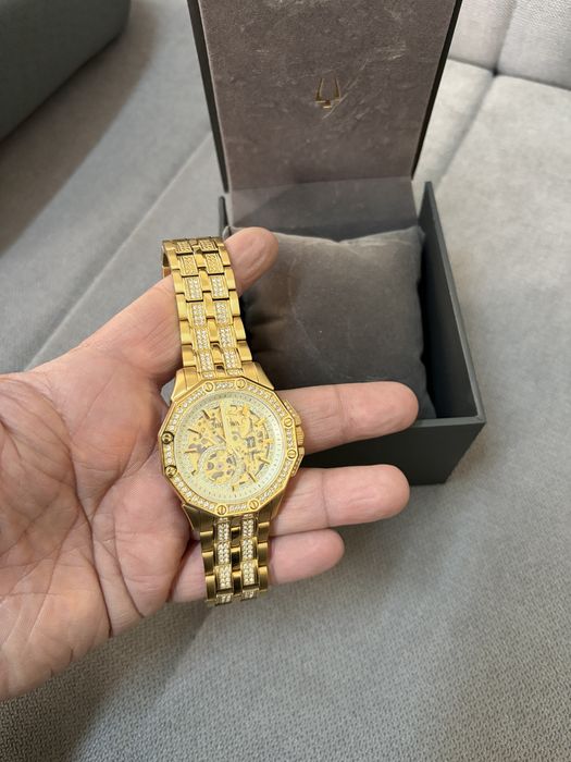 Ceas Bulova Automatic Octava Skeleton Gold