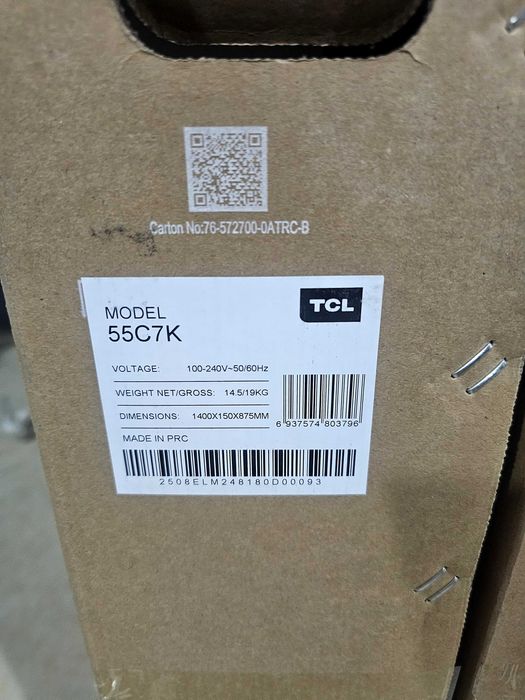 Премиум телевизор TCL 55C7L Qd-MiniLed 2026 Model. От официаль дилера