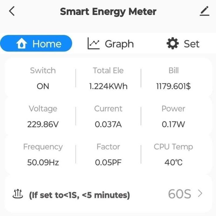 16A WiFi двутарифен смарт контакт, електромер за измерване на енергия