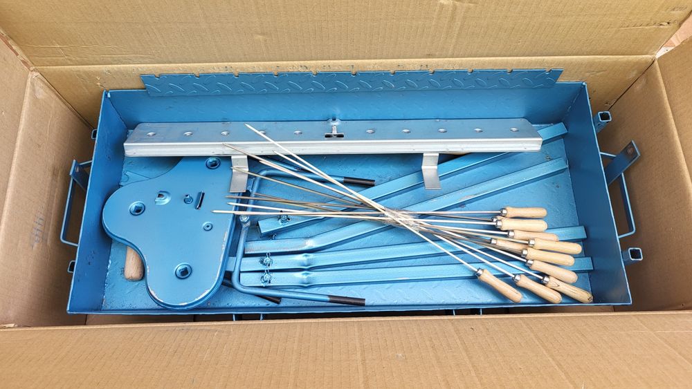 Gratar cu rotisor  - gratar sufla - fuku (cu motor profesional)