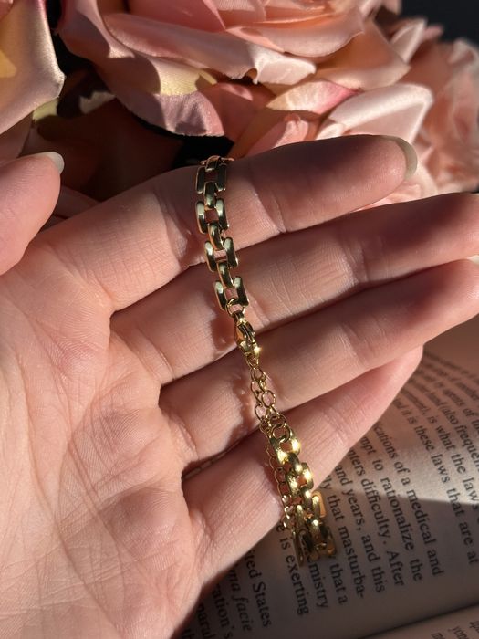 Bratara aur 18K placata inoxidabila cu inimioara eleganta