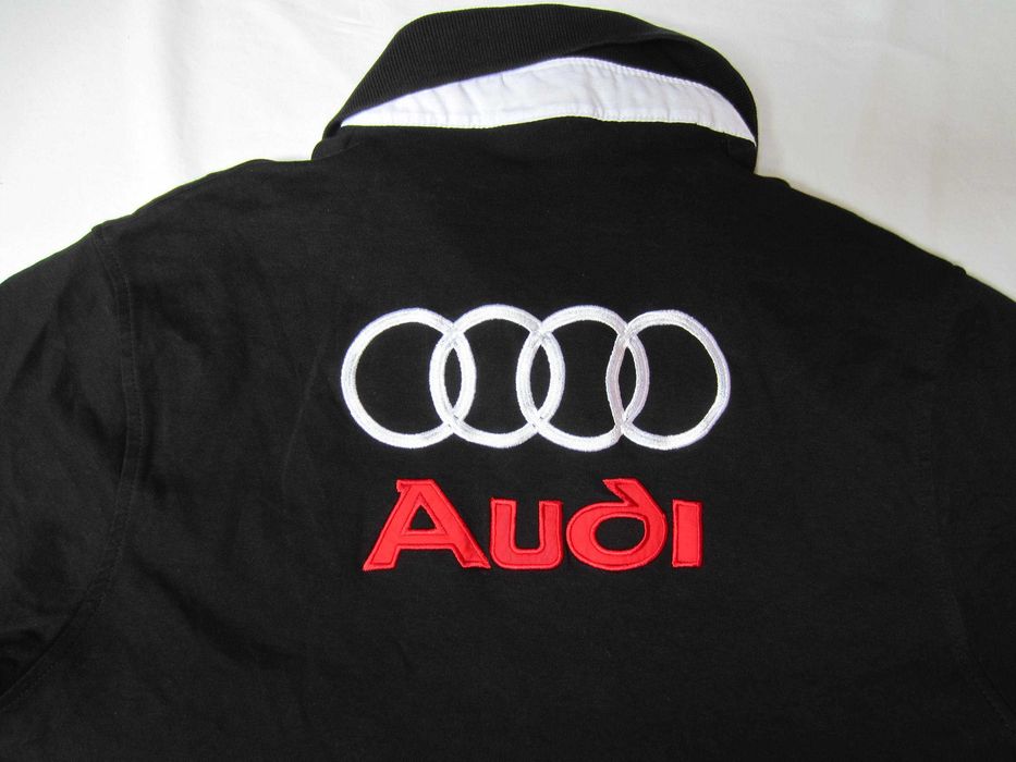 Tricou polo Audi Sports, masura L ( pe eticheta scrie XXL),  3 nasturi, bumbac, stare f.buna