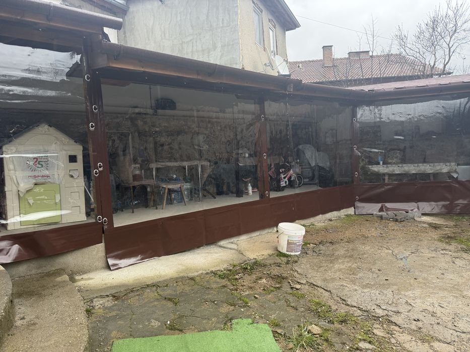 Ветроупорни завеси,пана против вятър,перголи сенници винил барбекю