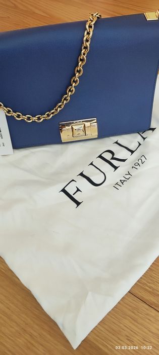 Poșetă Furla Origină de culoare albastra Nouă