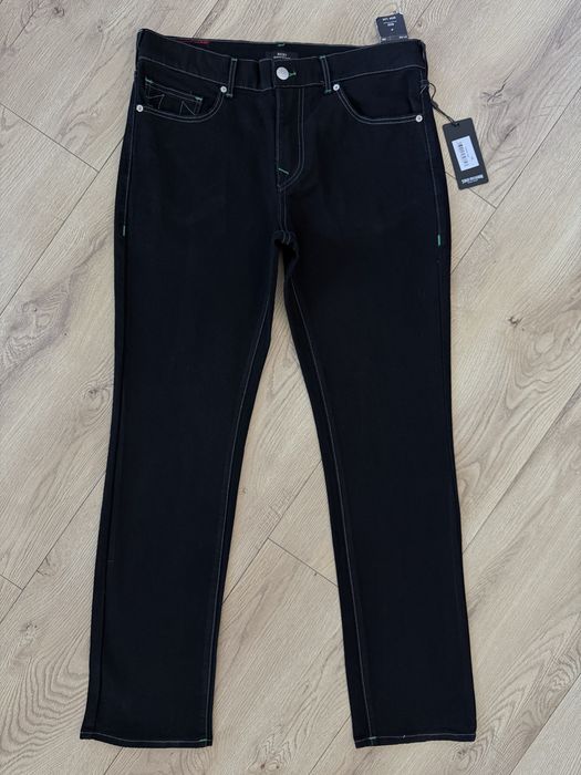 Blugi TRUE RELIGION Ricky Relaxed Straight Negru Barbati | Marime 34 x 34 (Talie 90 cm)