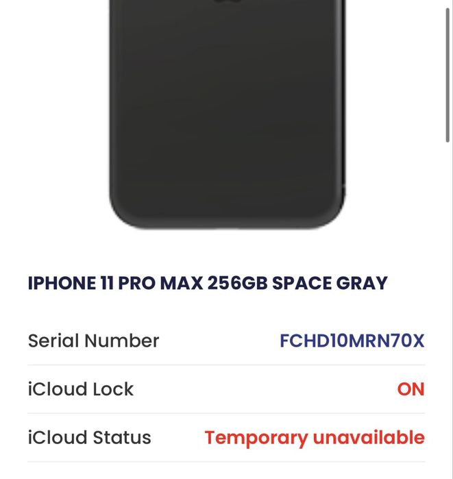 iPhone 11 pro max iCloud zapchastga