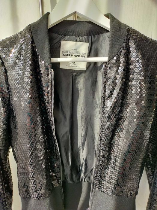 Geacă bomber paiete elastică