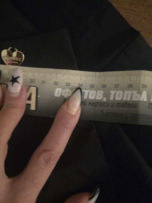 Черен панталон Twinset с колан,висока талия, размер 40/S,с мъниста,нов