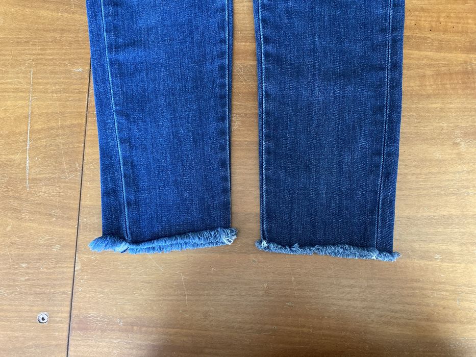 Blugi dama Lachez, M, albastri, cu flori brodate