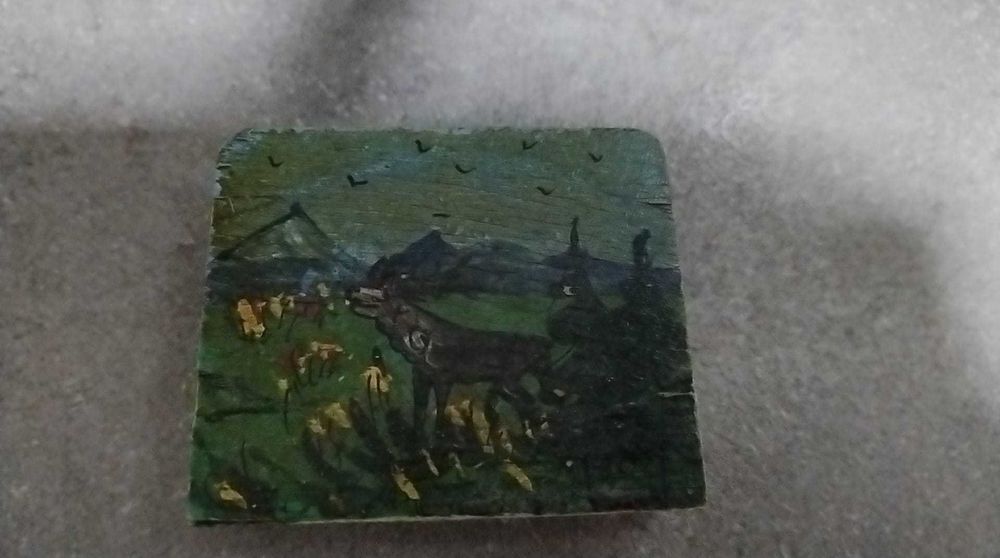 Șarpele surpriză - jucărie veche românească în cutie lemn,din comunism