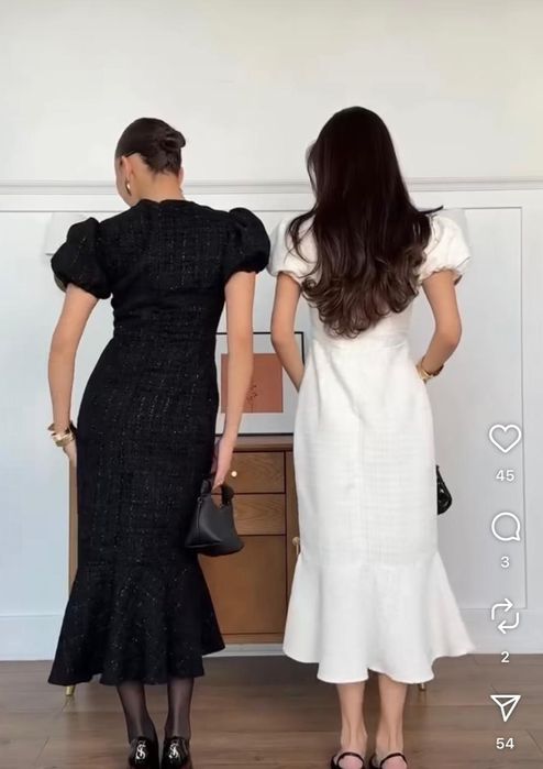 Платье рыбка твидовое новый