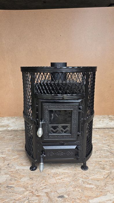 Soba incalzitor pe lemn sauna rotund sau rectangulara 4mm tabla