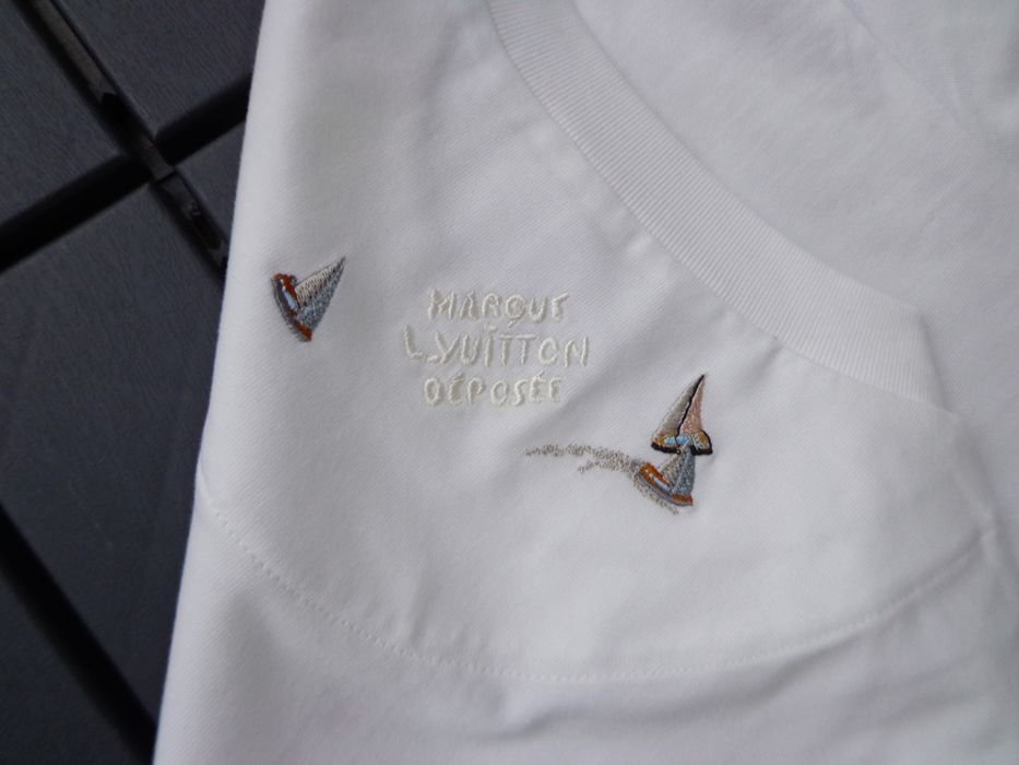 Мъжка тениска Louis Vuitton Embroidered white T shirt