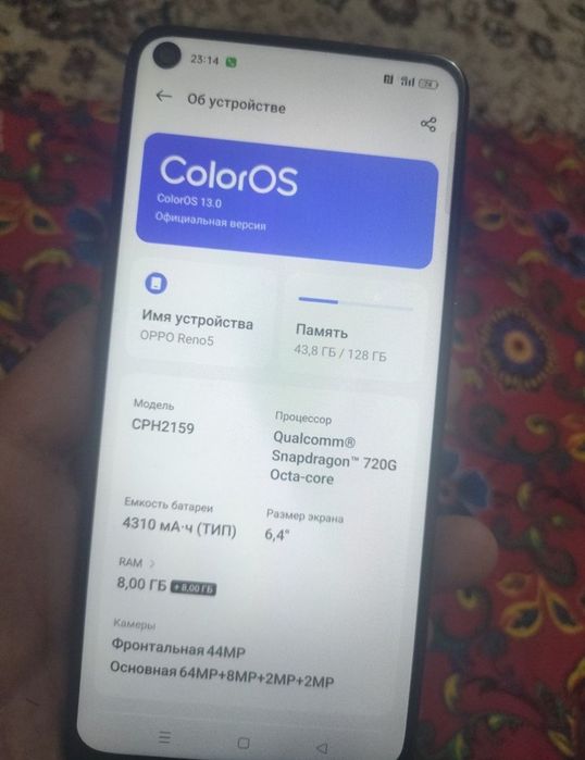 Продам смартфон орро рено 5