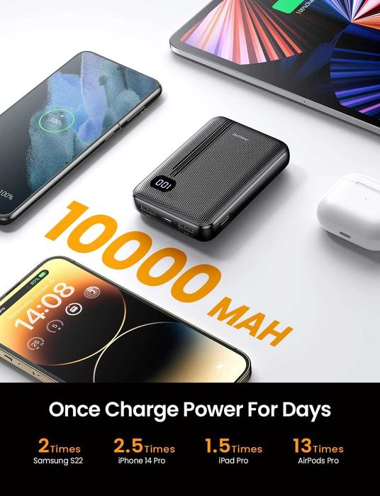 Миниатюрный power bank Ainope 10000 mAh 20W PD