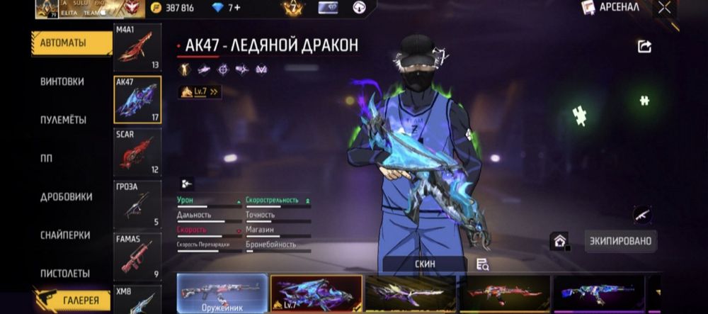 Аккаунт Free Fire (фф)