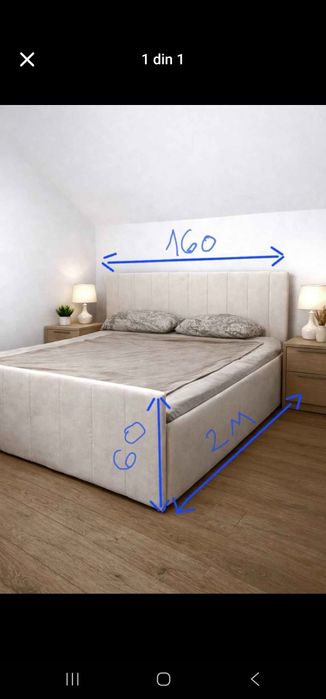 Pat dormitor 160/220 si canapea extensibilă