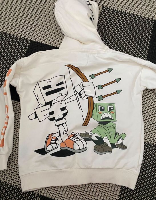 Lot 4 hanorace/bluze băiat 8–10 ani – Minecraft & Naruto