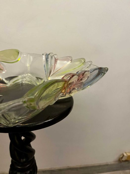 Centru de masa bibelouri bibelou fructiera cristal BOHEMIA vechi