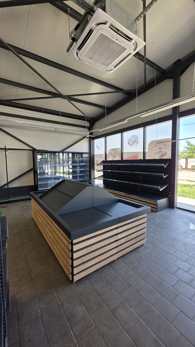 DEPOZIT CRAIOVA Rafturi metalice magazin , Rafturi paine , fructe si legume , panificatie SHOWROOM