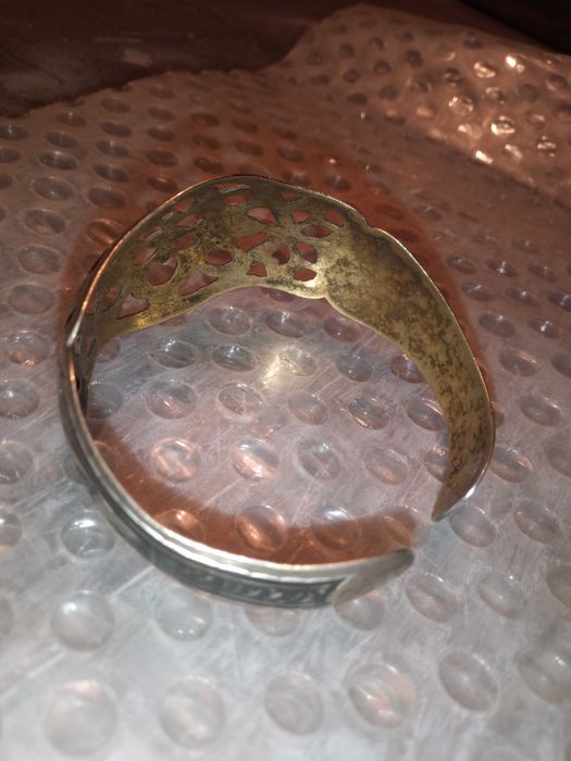 Антикварна Руска Сребърна Гривна.