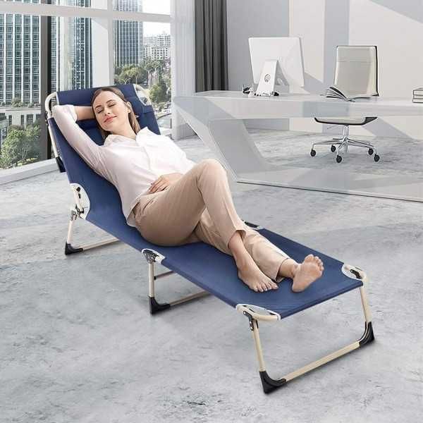 Сгъваемо легло/шезлонг 193 x 63 x 30 см