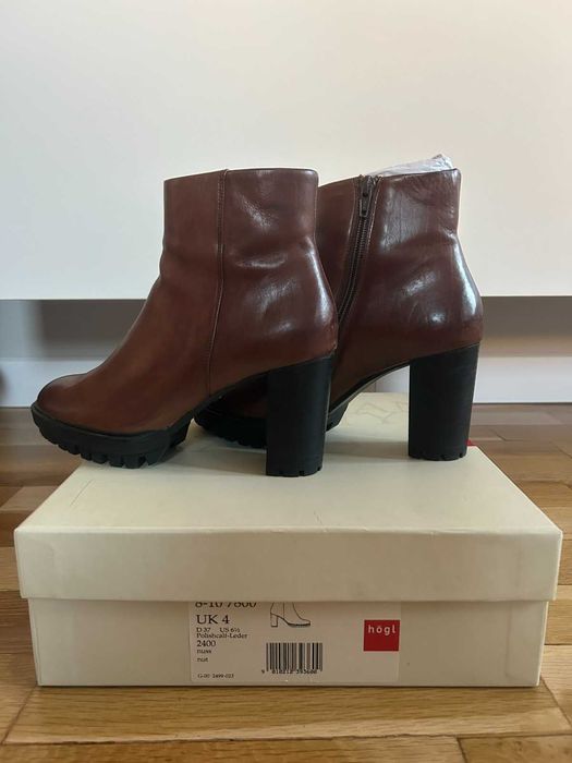 Боти HOEGL с ток от естествена кожа