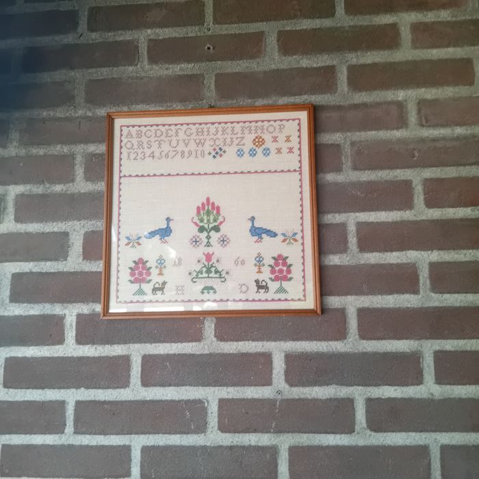 Tablou croșetat  manual an 1860