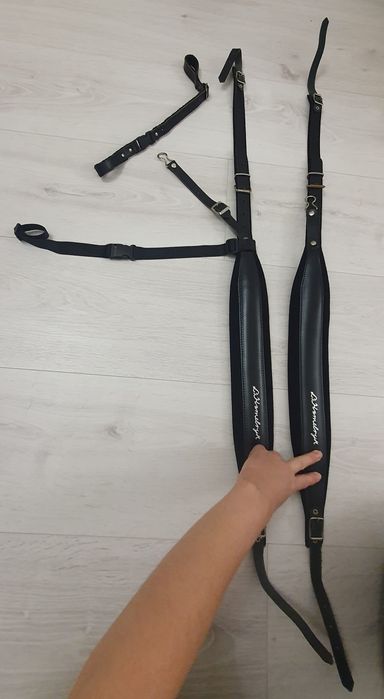 Curele acordeon L. Homelnyk din piele, late, profesionale – pereche