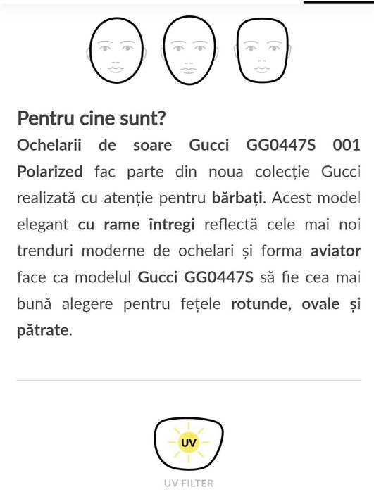 Ochelari de soare Gucci Pilot