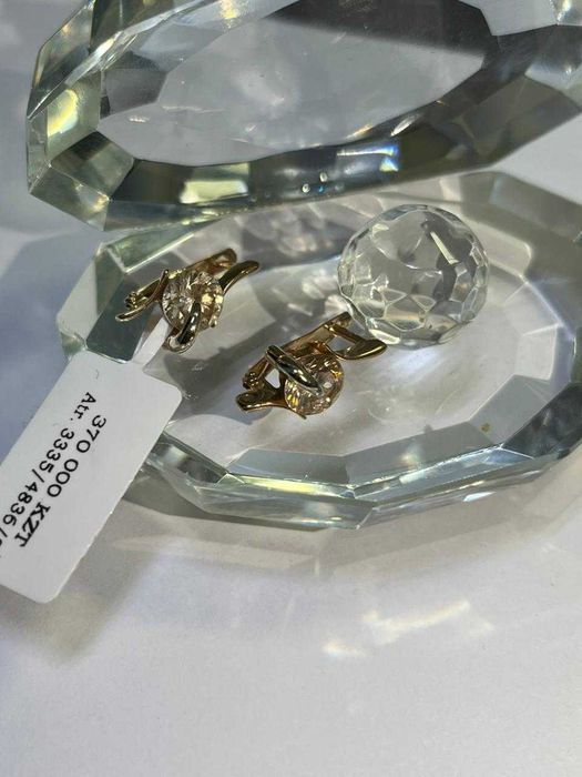 Серьги золото 585 КZ \Рассрочка 0% СКИДКА\ Ломбард Asia gold/ 3335