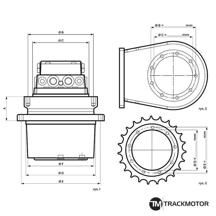transmisie finala-hidromotor de mars bobcat 322, x322 , si nu numai.