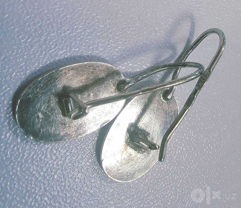 Серьги серебряные. Эпоха СССР.