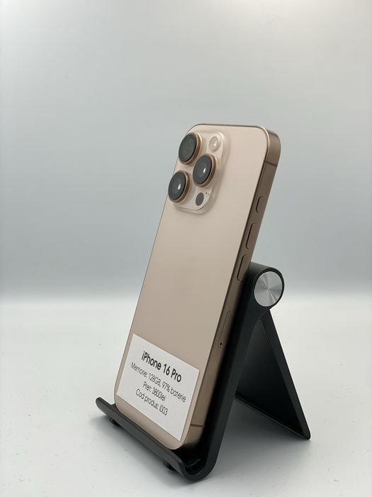 iPhone 16 Pro - 128GB, 97% baterie, 1 an garantie