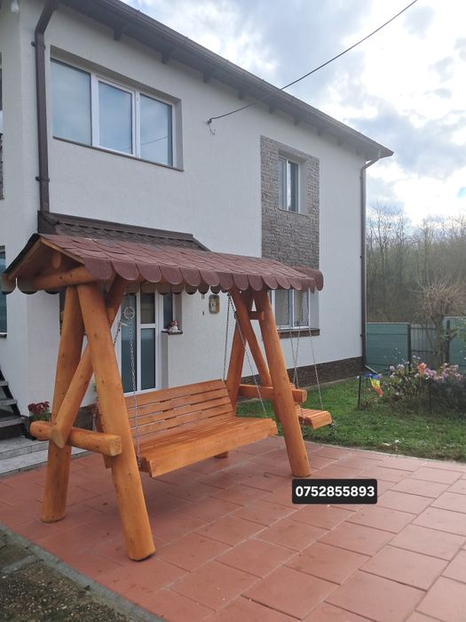 Lucram la comanda leagăne rustice de gradina din lemn masiv